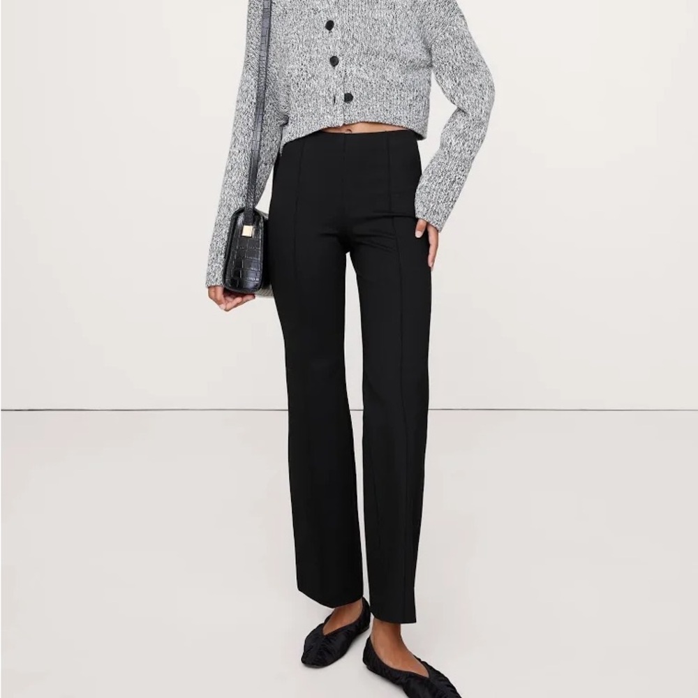 Madewell Ponte Kick Black Legging Pants